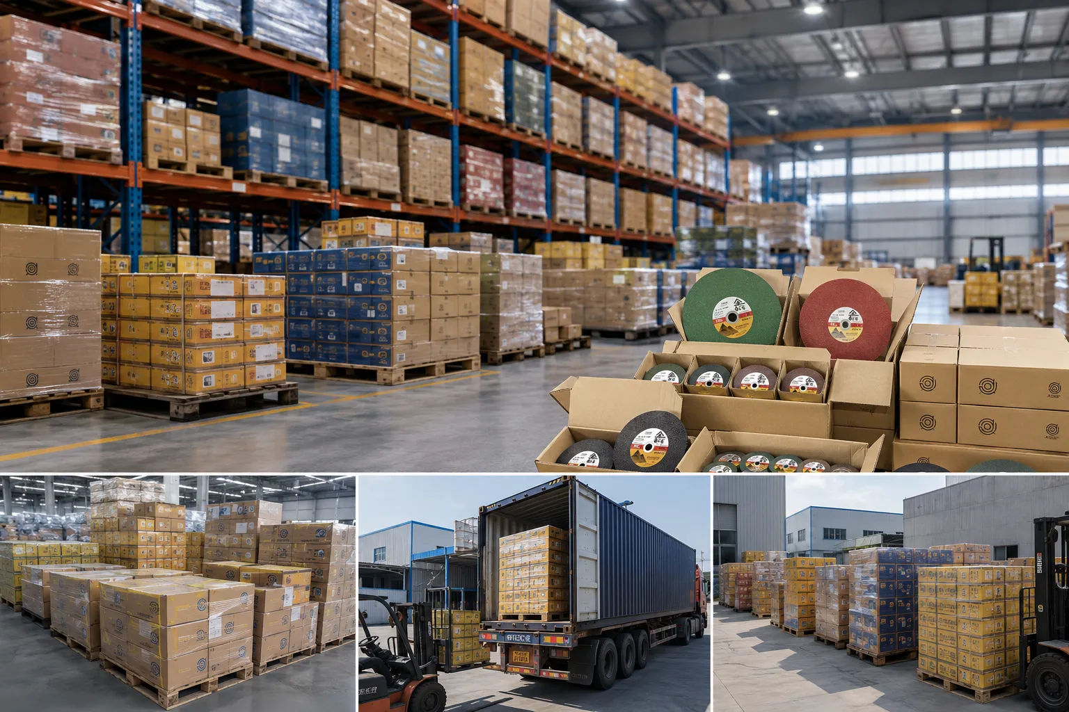 Abrasive wheels warehouse packaging and shipment