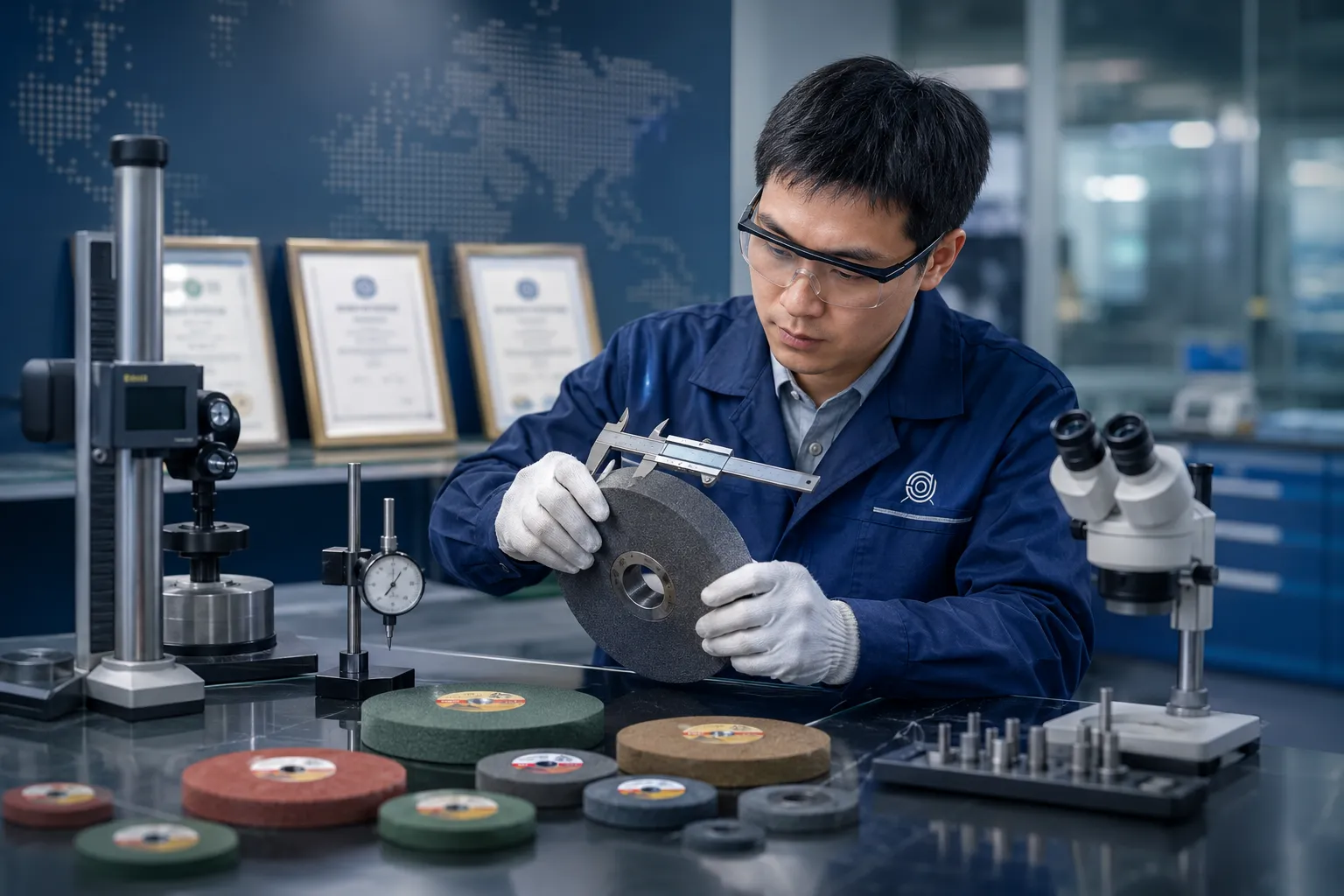 Jinjuyuan Abrasives quality control and ISO certification