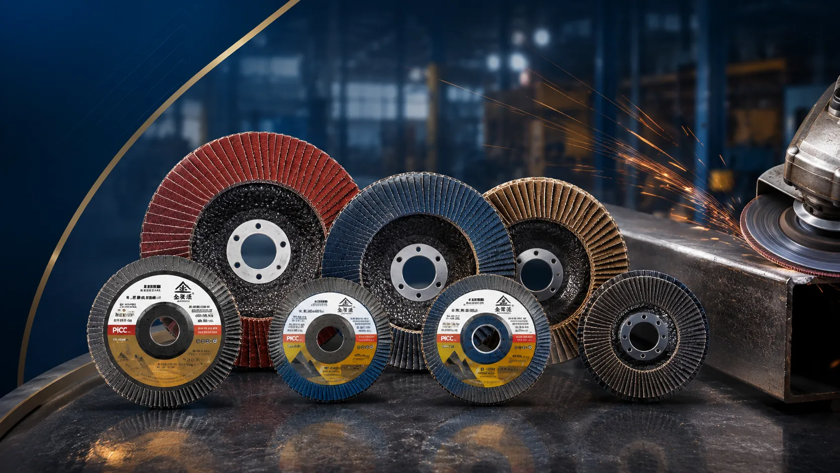 T27 and T29 flap discs for metal grinding and surface finishing